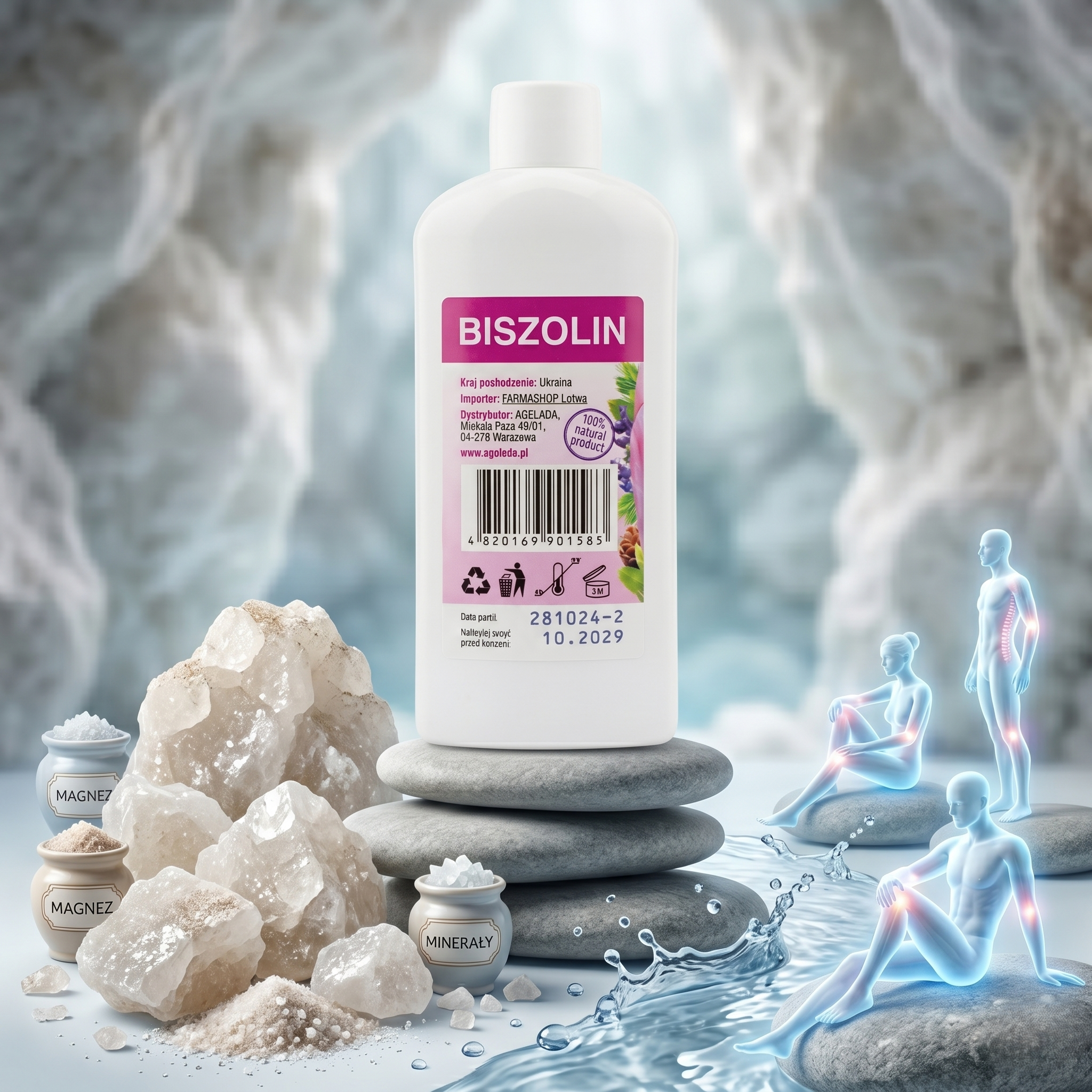 BISZOLIN Żel Magnezowy z Biszofitem na Stawy Mięśnie 150ml - obrazek 2